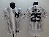 Yankees 25 Gleyber Torres White Flexbase Baseball Jerseys,baseball caps,new era cap wholesale,wholesale hats